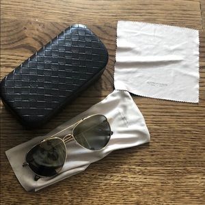 Bottega Veneta gold sunglasses
